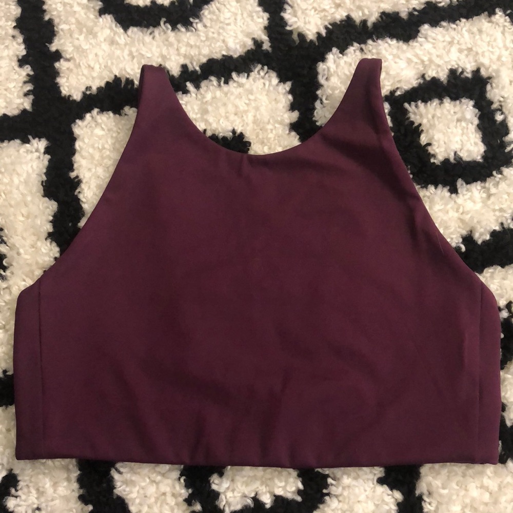 Topanga Halter Bra in Plum